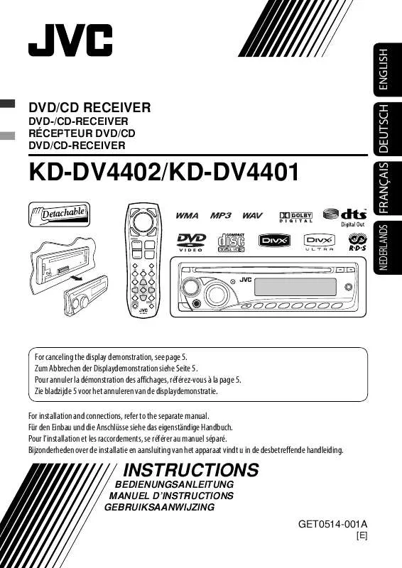 Mode d'emploi JVC KD-DV4402