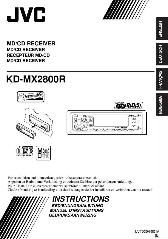 Mode d'emploi JVC KD-MX2800