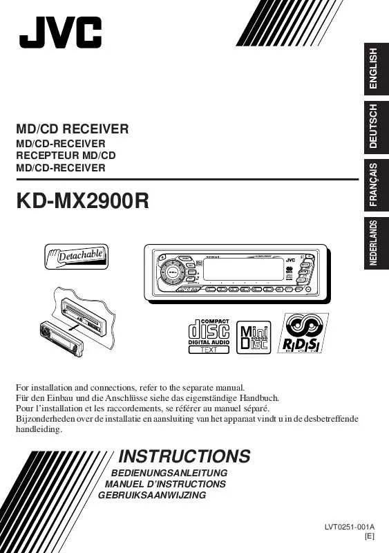 Mode d'emploi JVC KD-MX2900