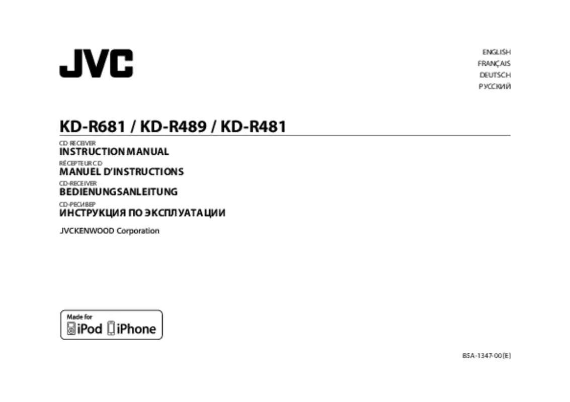 Mode d'emploi JVC KD-R681