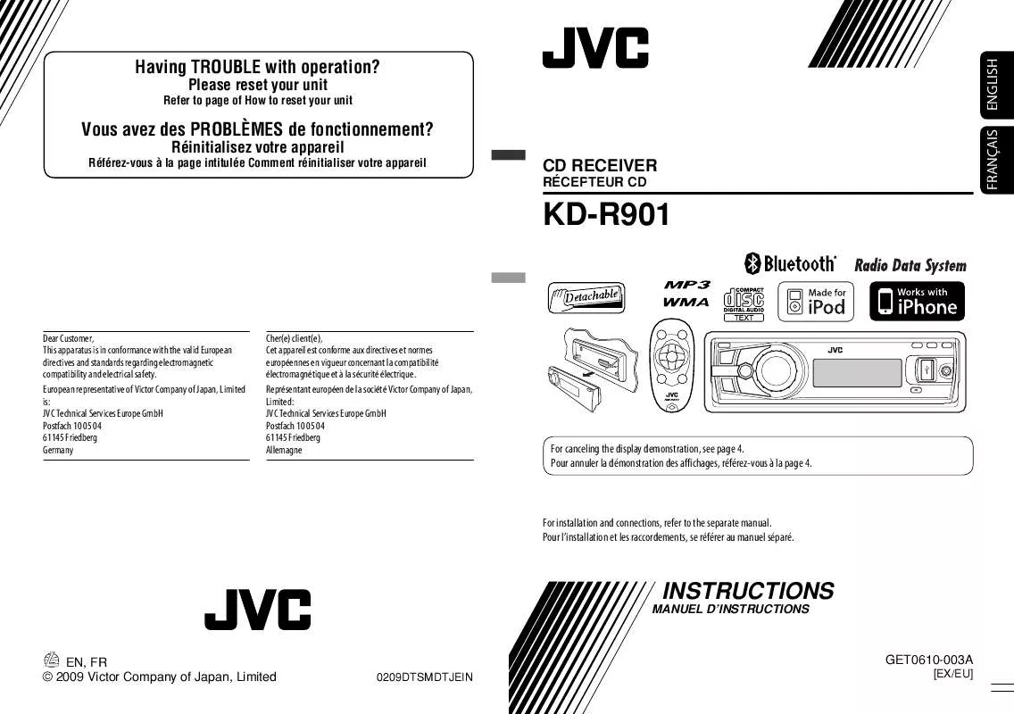 Mode d'emploi JVC KD-R901