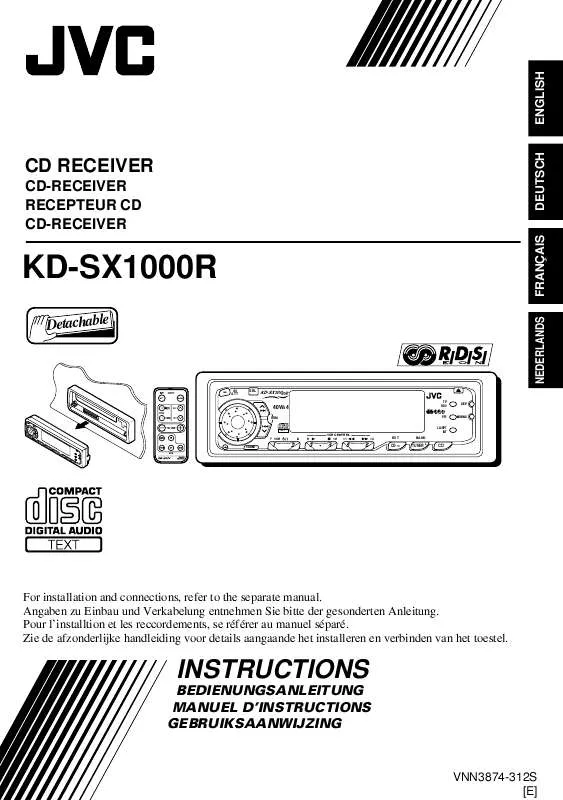 Mode d'emploi JVC KD-SX1000