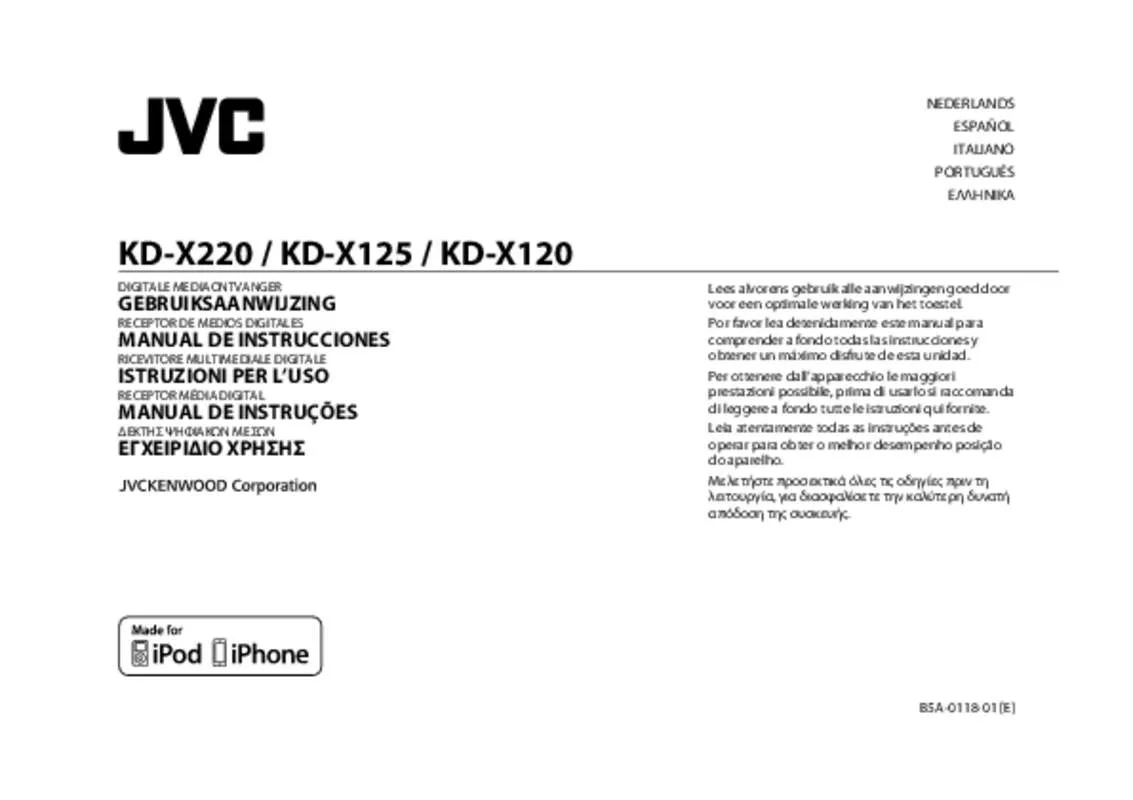 Mode d'emploi JVC KD-X220