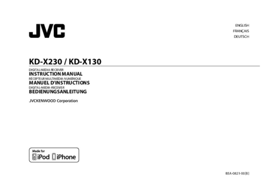 Mode d'emploi JVC KD-X230
