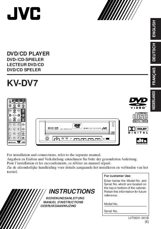 Mode d'emploi JVC KV-DV7