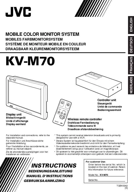 Mode d'emploi JVC KV-M70