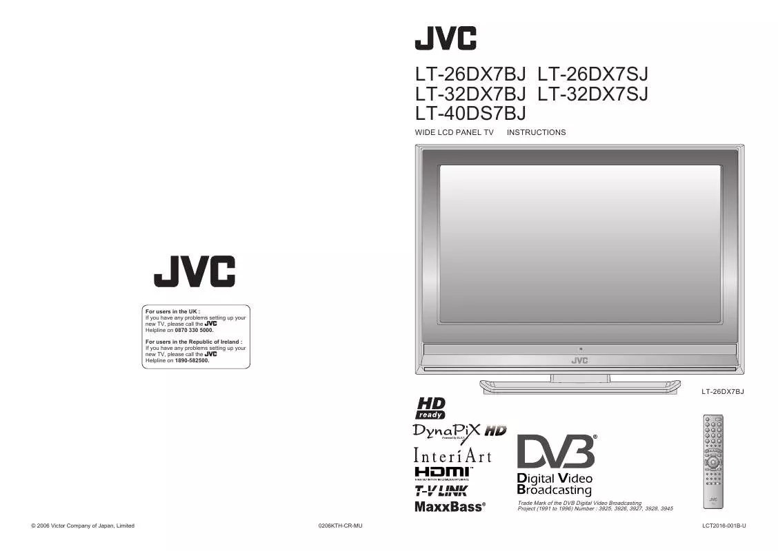 Mode d'emploi JVC LT-26DX7