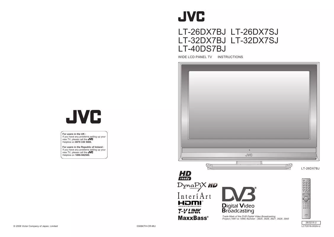 Mode d'emploi JVC LT-26DX7BJ/SJ