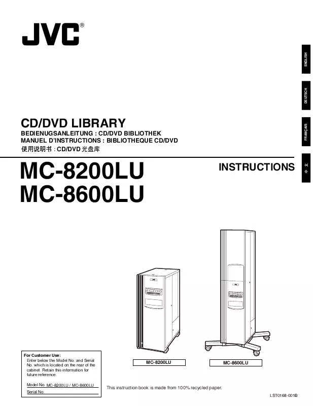 Mode d'emploi JVC MC-8600LU