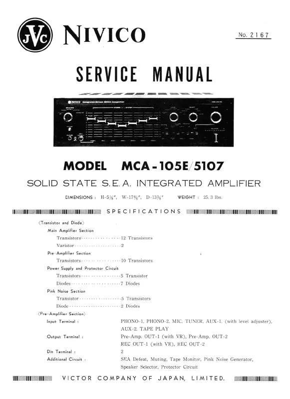 Mode d'emploi JVC MCA-105E