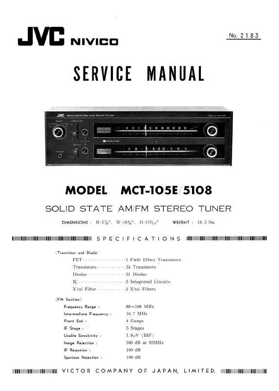 Mode d'emploi JVC MCT-105E