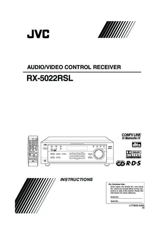 Mode d'emploi JVC RX-5022RSL