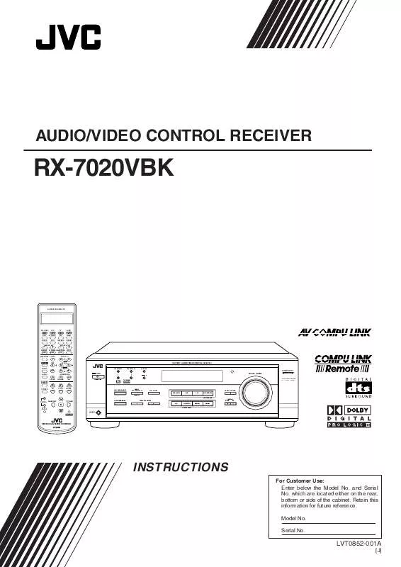 Mode d'emploi JVC RX-7020VBK-RX-7020