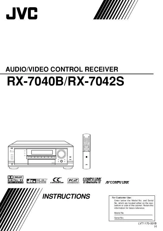 Mode d'emploi JVC RX-7040B-RX-7040