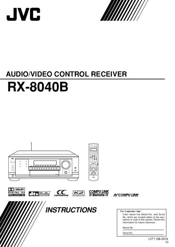 Mode d'emploi JVC RX-8040BJ-RX-8040
