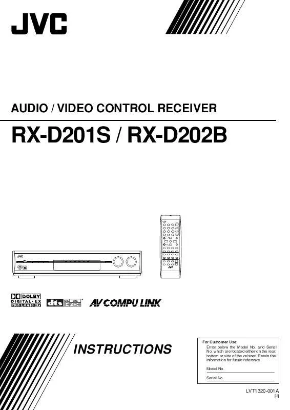 Mode d'emploi JVC RX-D201SJ-RX-D201
