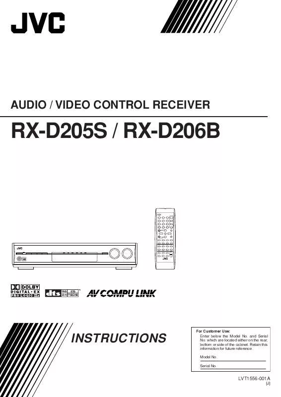 Mode d'emploi JVC RX-D206BC-RX-D206
