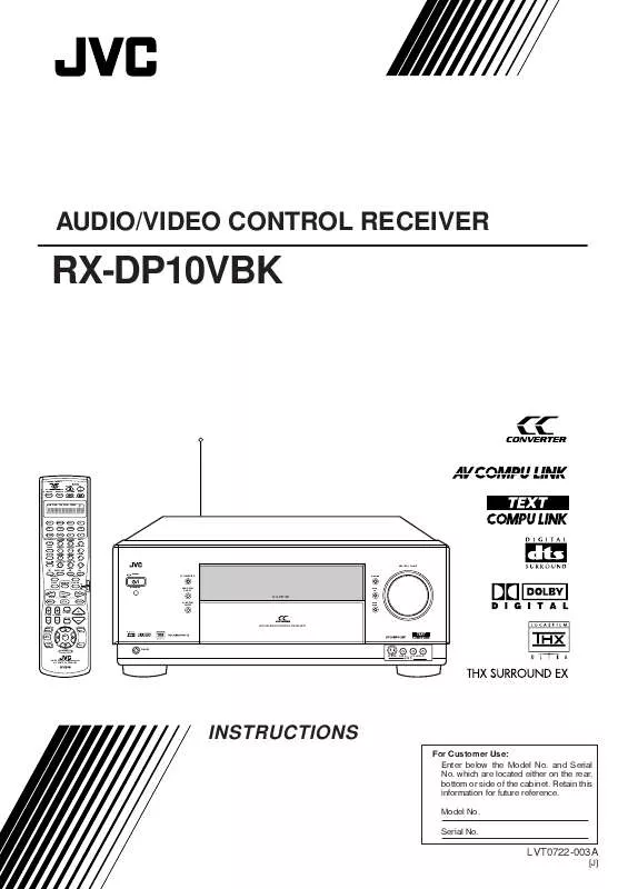 Mode d'emploi JVC RX-DP10VBK
