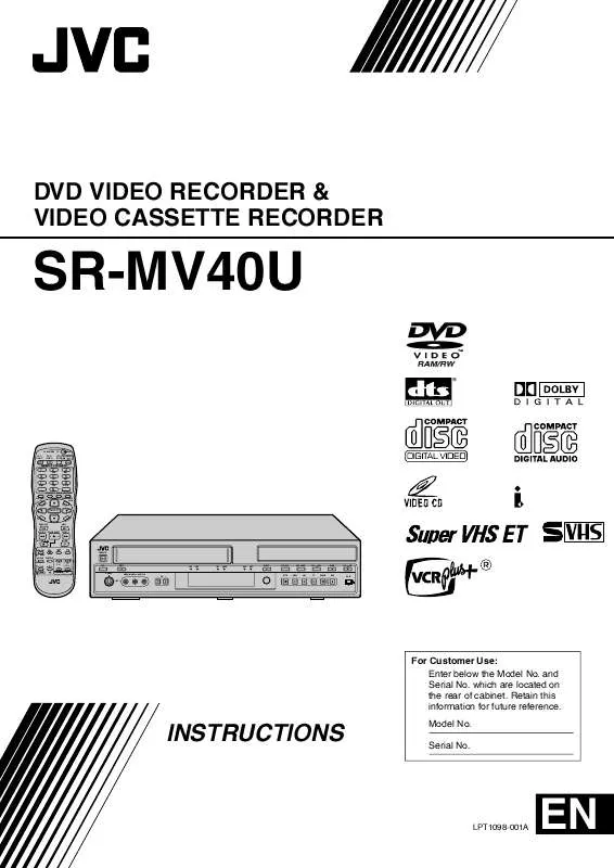 Mode d'emploi JVC SR-MV40US-SR-MV40