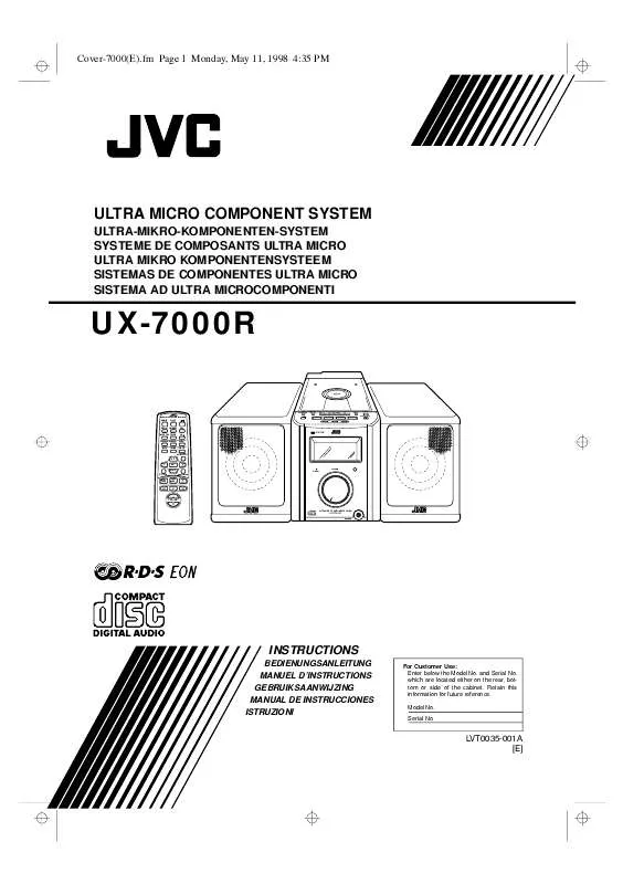 Mode d'emploi JVC UX-7000R
