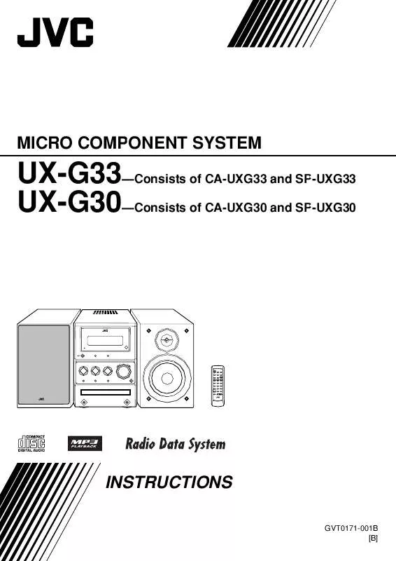 Mode d'emploi JVC UX-G30,UX-G33