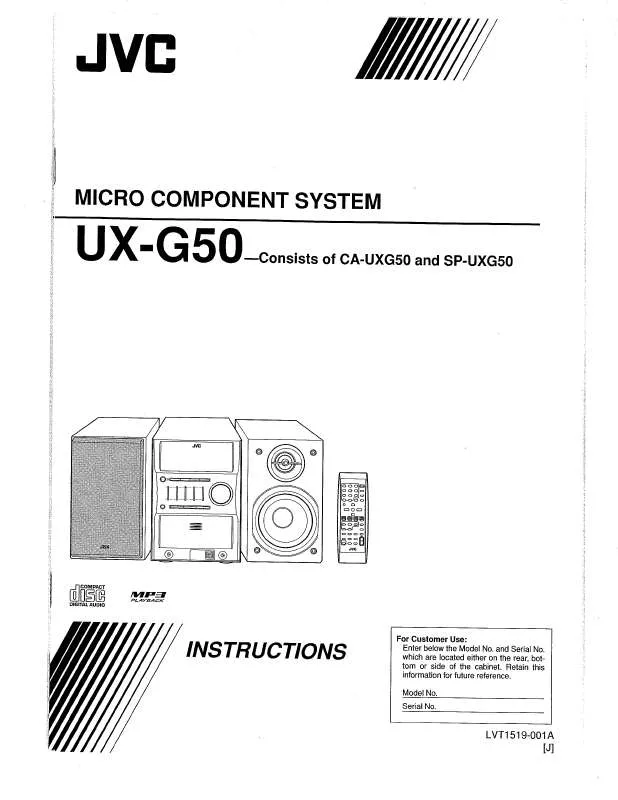 Mode d'emploi JVC UX-G50