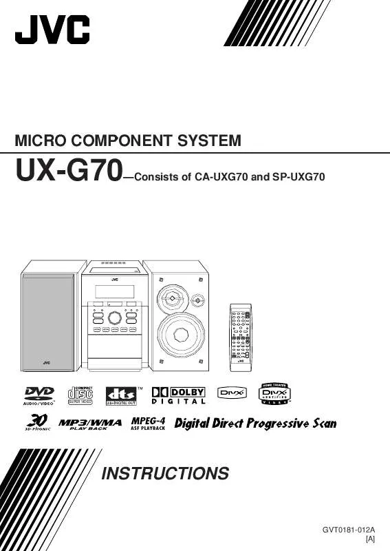 Mode d'emploi JVC UXG70A-UX-G70