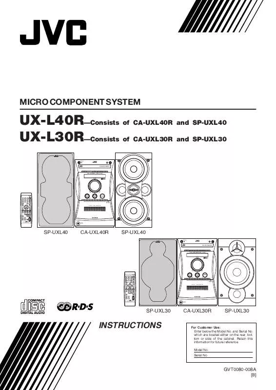 Mode d'emploi JVC UX-L30