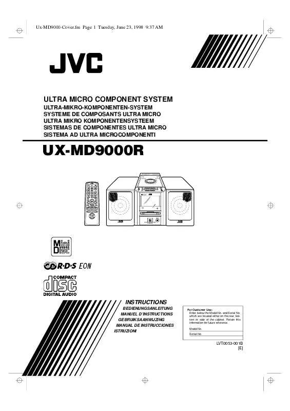 Mode d'emploi JVC UX-MD9000R