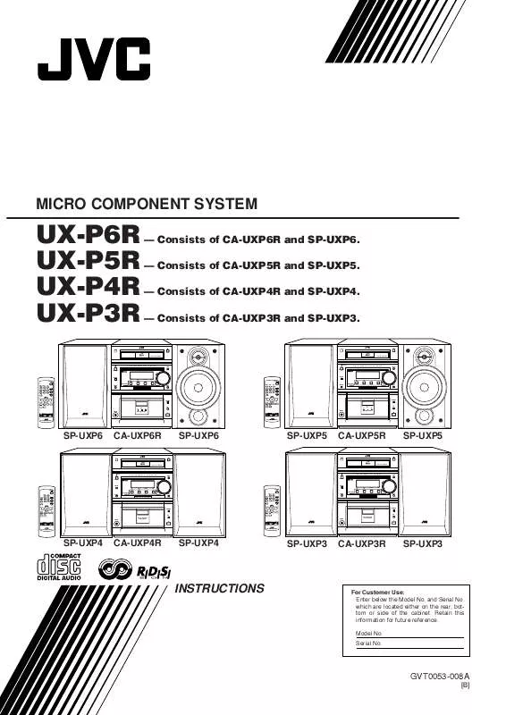 Mode d'emploi JVC UX-P6R