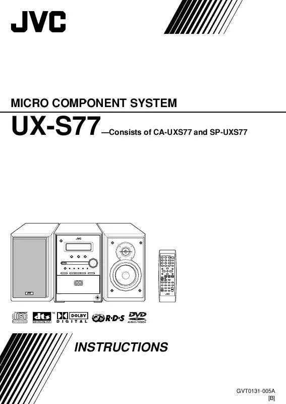 Mode d'emploi JVC UX-S77B