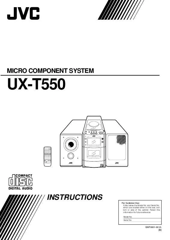 Mode d'emploi JVC UX-T550