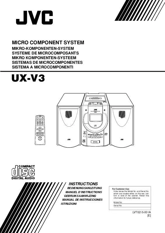Mode d'emploi JVC UX-V3