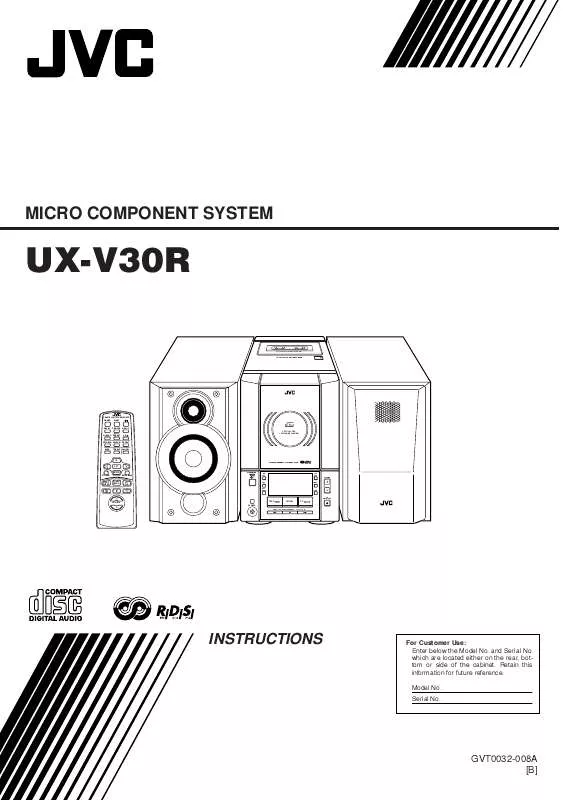 Mode d'emploi JVC UX-V30R