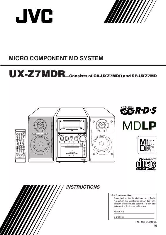 Mode d'emploi JVC UX-Z7MDR