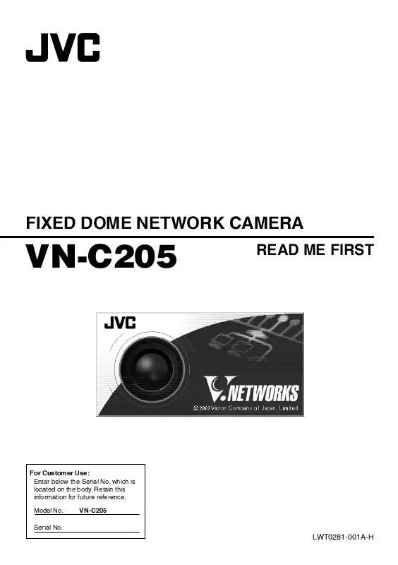 Mode d'emploi JVC VN-C205 (READ ME FIRST)