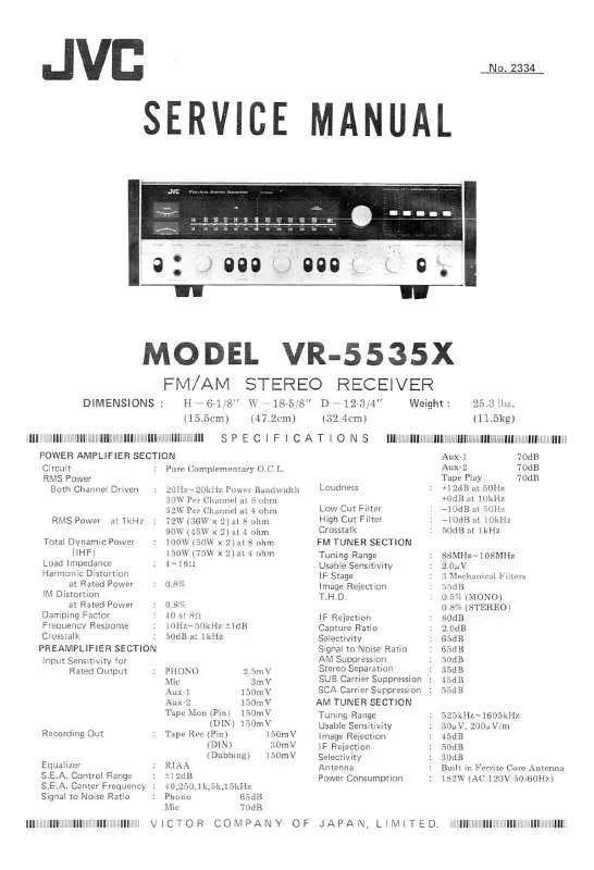 Mode d'emploi JVC VR-5535X