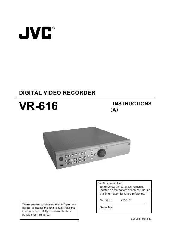 Mode d'emploi JVC VR-616U/E