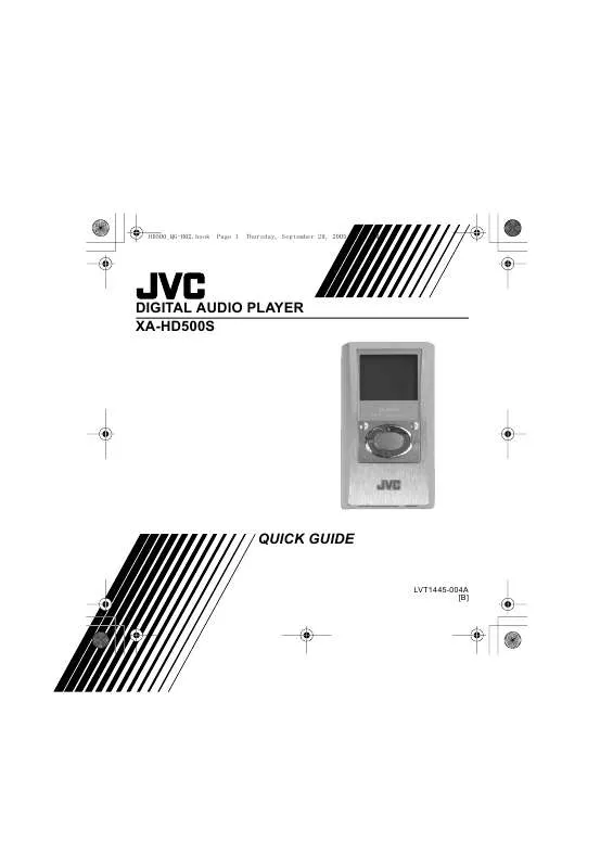 Mode d'emploi JVC XA-HD500