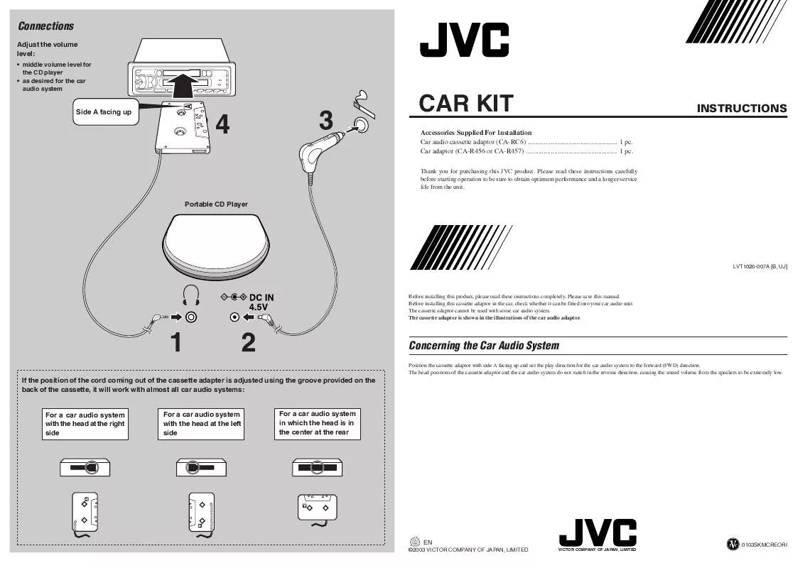 Mode d'emploi JVC XL-PV390