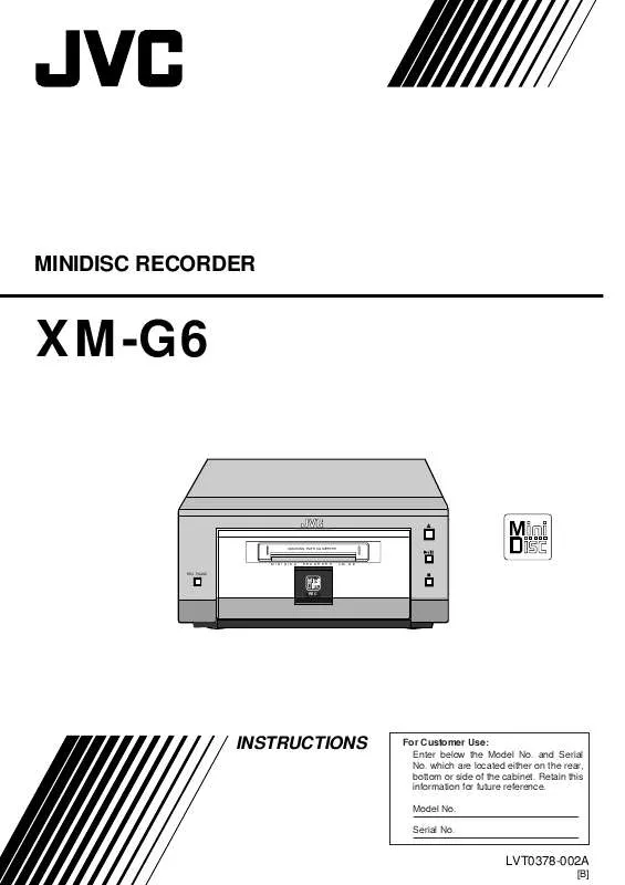 Mode d'emploi JVC XM-G6