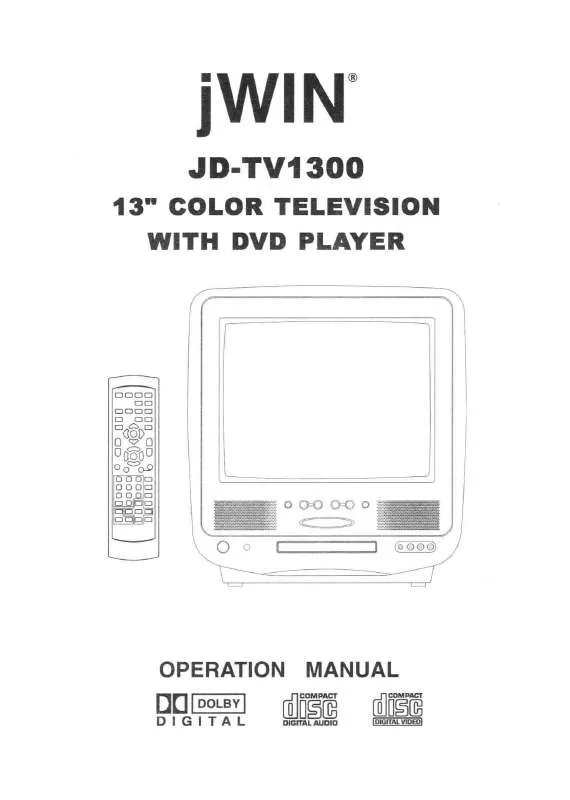 Mode d'emploi JWIN JD-TV1300
