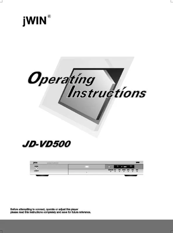 Mode d'emploi JWIN JD-VD500