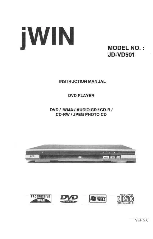 Mode d'emploi JWIN JD-VD501