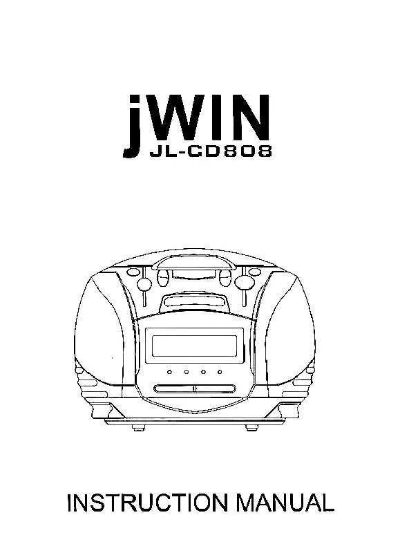 Mode d'emploi JWIN JL-CD808