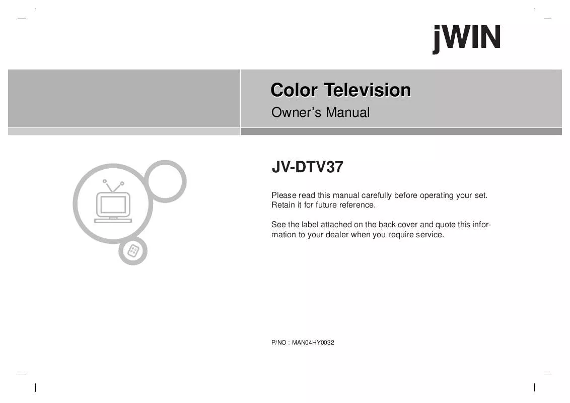 Mode d'emploi JWIN JV-DTV37