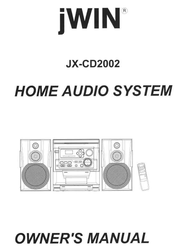 Mode d'emploi JWIN JX-CD2002