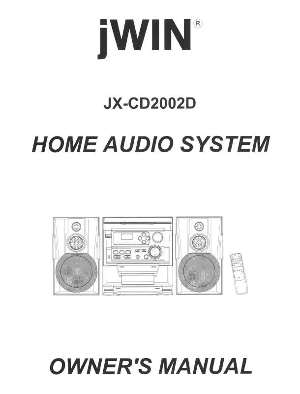 Mode d'emploi JWIN JX-CD2002D
