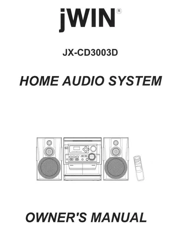 Mode d'emploi JWIN JX-CD3003D