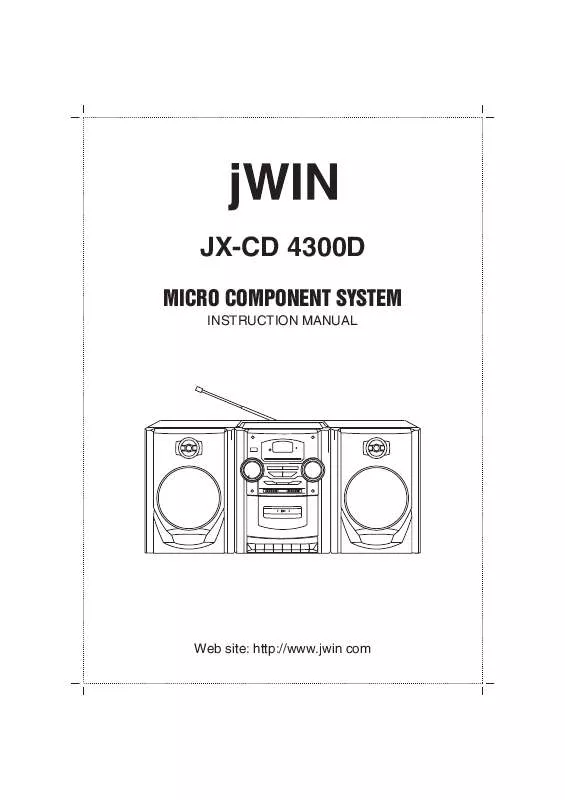 Mode d'emploi JWIN JX-CD4300D